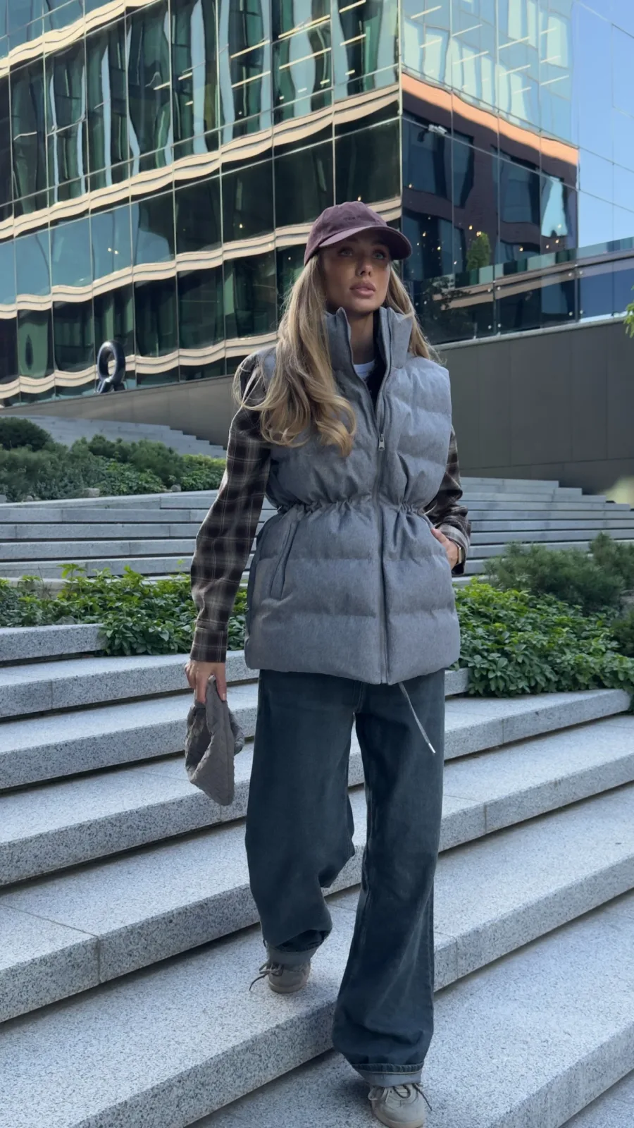 Gilet con coulisse Grigio